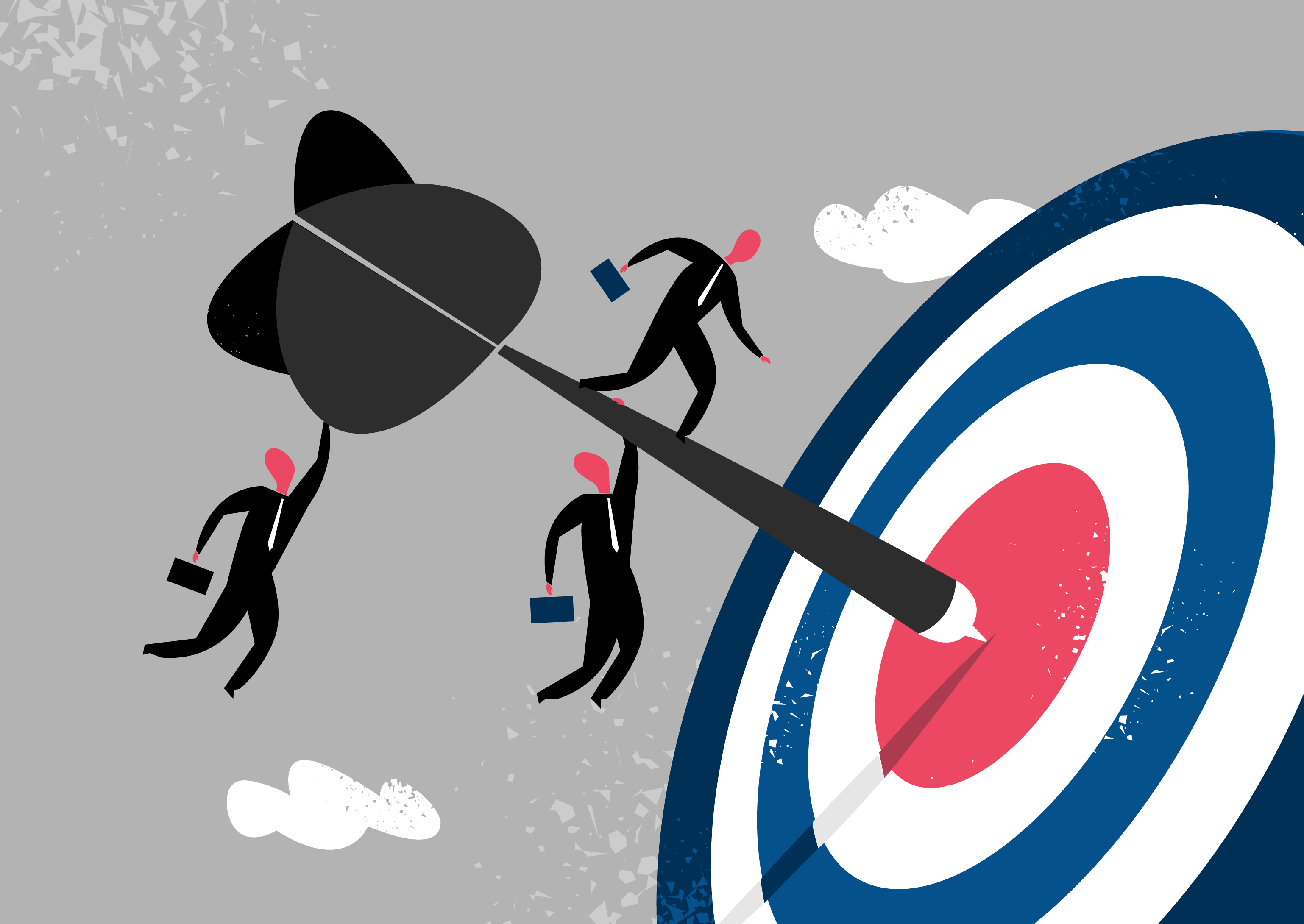 Target with a dart hitting the bullseye